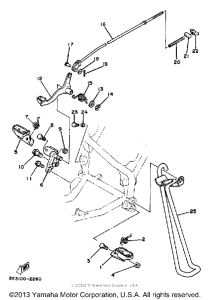YZ100J Stand - footrest