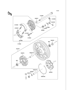 VN750 Заднее колесо / цепь