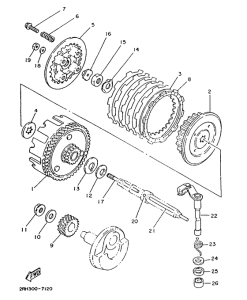 TZR125 Сцепление