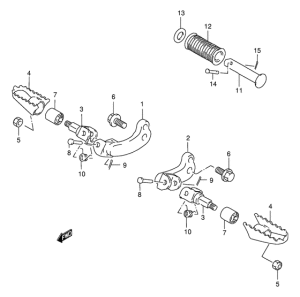 DR200 Подножки