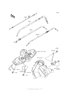 KLE650 Тросы управления