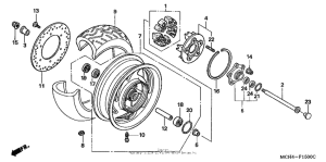VTX1800C Заднее колесо