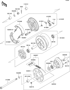 BN125 Задняя ступица колеса