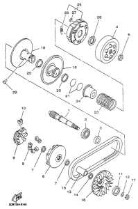YP125 Сцепление