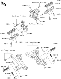 ZX1400 Подножки