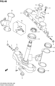 DR-Z400 Кронштейн передней вилки
