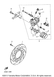 XT600EAC Задний суппорт