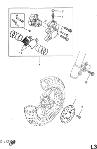 YQ50 Передний тормоз