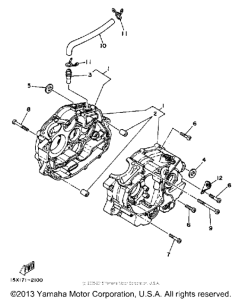 XT125K Картер двигателя
