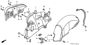 CH125 Rr. fender / ex. muffler
