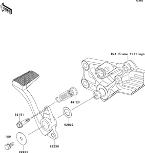ZG1400 Педаль тормоза