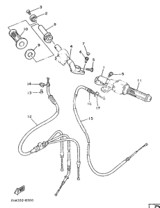 RD350LC Manubrio . cable