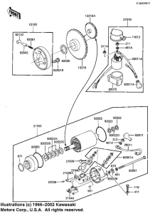 KZ250 Starter motor / starter clutch