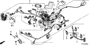 VT1300CT Wire harness + horn