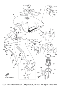 XVS1300CU Топливный бак