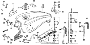 CB450S Топливный бак