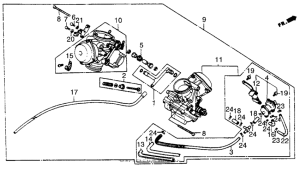 VT700C Carburetor (assembly)