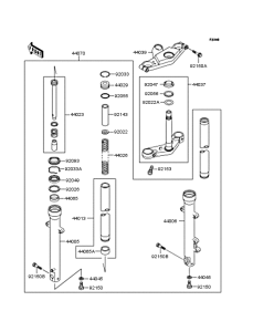 EX400 Передняя вилка