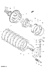 GSX400 Бендикс