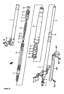 RM250 Передняя вилка