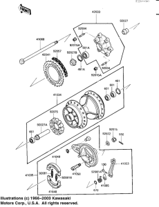 KL250 Задняя втулка
