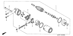 VTR1000SP Стартерный мотор