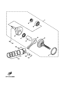 XC125 NXC125 Коленчатый вал и Поршень