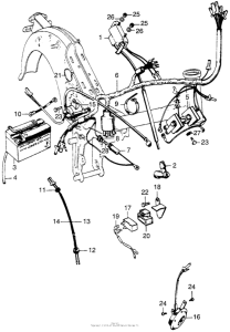 C70 Wire harness + battery