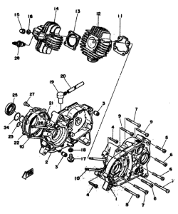 FS1 Crankcase. cylinder