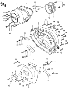 KZ400 Крышки двигателя