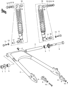 KZ400 Swing arm / shock absorbers