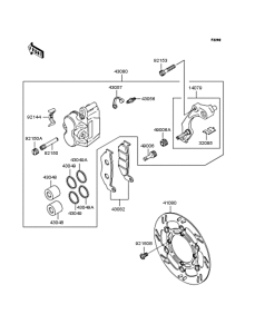 KLX250 Передний тормоз
