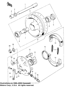 KE100 Front hub / brake
