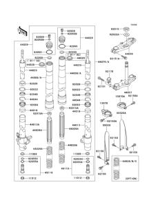 KX100 Front fork(1 / 2)