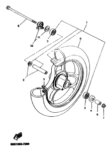 YN50R Переднее колесо