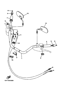 XV1900A Рулевой рычаг и кабель