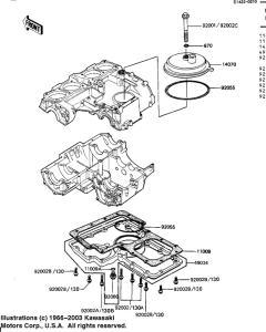 KZ1100 Крышка сапуна / маслосборник