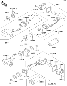 ZX400 Задний фонарь