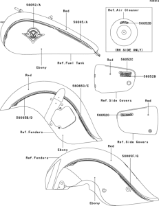  Decals(ebony / red)(vn1500-r2h)