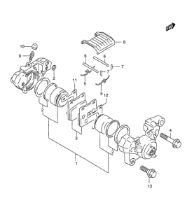 GS500 Задний суппорт