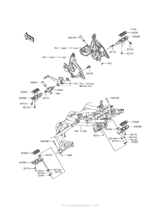 KLE650 Подножки
