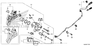 CB500X (ABS) Задний суппорт