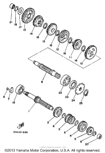 YZ80L Трансмиссия