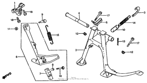 CB1000 Подножка
