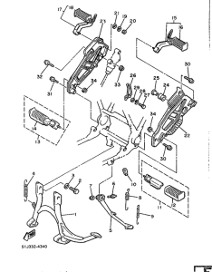 XJ600 (54KW) Stand. footrest