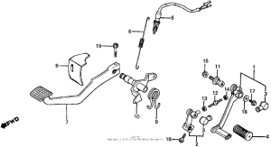 FT500 Brake pedal + gearshift pedal