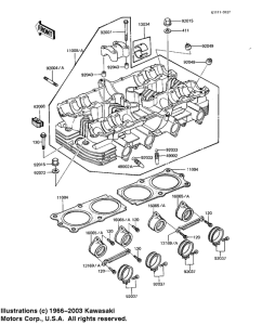 KZ1000 Головка цилиндров
