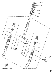 SH50 Передняя вилка