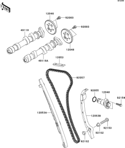 EX650 Распред вал