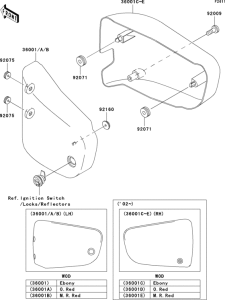 VN1500 Боковые обтекатели